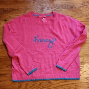Lilly Pulitzer Pink and Blue "Fancy" Charlton Sweater New